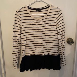 Black and white sweater.